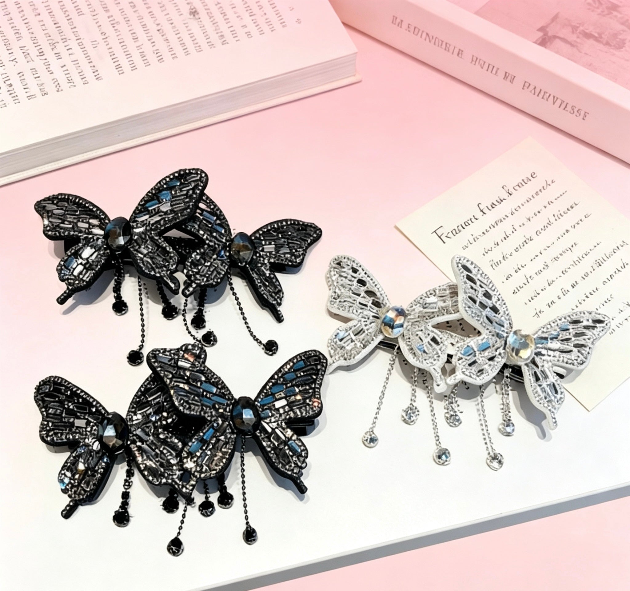 bling butterflies clip
