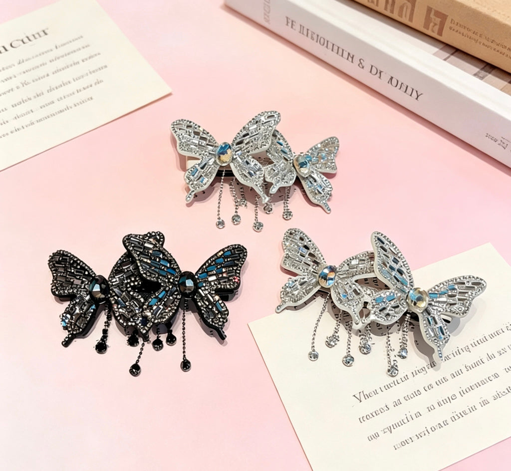 bling butterflies clip